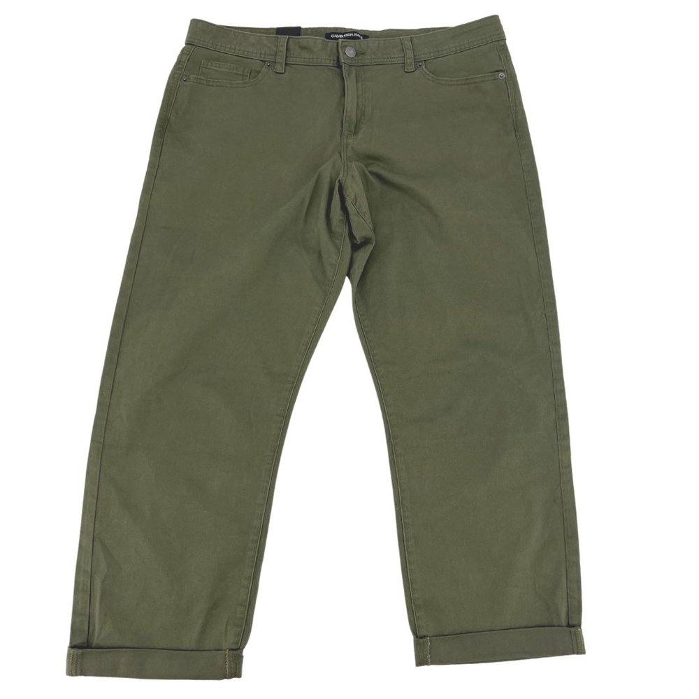 Calvin Klein Jeans | Women's Cropped Jeans | Dark Green | Size 16